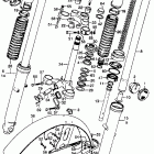 CL200 Steering stem @ front fender @ front fork