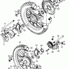 TL125K1 Front wheel @ rear wheel