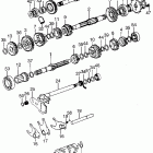 TL125K1 Gearshift @ transmission  @ kick starter