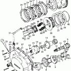 TL125K1 Right crankcase cover  @ clutch @ oil pump
