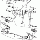 CL350K5 Brake pedal @ step @ stand