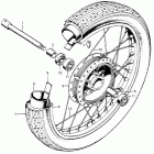CL350K5 Cl350k5  front wheel @ axle