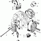 SL70K1 Cylinder head cover  @ inletpipe @ spark plug