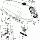 CB175K6 Cb fuel tank @ fuel valve