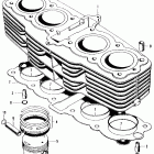 CB500K1 Cylinder @ piston
