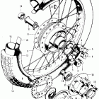 CB500K1 Rear wheel @ driven sprocket