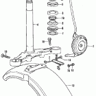 CT70K1 Steering stem @ front fender @ horn