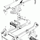 CT90K4 Swingarm @ chain case  @ pillion step