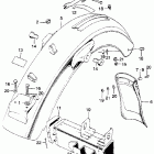 CB175K5 Rear fender @ tool box