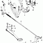 CB750K1 Rear brake pedal @ panel