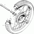 CL350K3 Front wheel @ axle