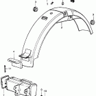 CB350K2 Rear fender @ tool box k3-k4