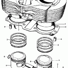 CB450K3 Cylinder piston