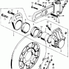 CB450K3 Front brake caliper  @ frontbrake disk k3-k4