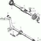 CB450K3 Gearshift spindle @ kick starter spindle