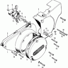 CL350K2 Left crankcase cover  @ rearcover