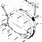 SL100 Right crankcase cover  @ clutch lever