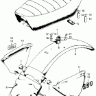 SL100 Seat @ rear fender @ side cover