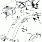 CL175K3 Cb / cl175 rear fender @ taillight