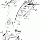 CB350 Rear fender @ tool box tool box