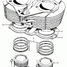 CB450K1 Cylinder @ piston