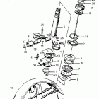 CB450K1 Steering stem @ front fender