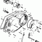 CL175 Right crankcase cover  @ oilfilter