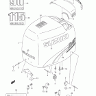 DF100-115 Крышка двигателя  (для моделей 2001-2002)