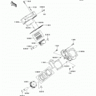 Brute Force 750 4x4i (KVF750-D9F) Цилиндр и поршни