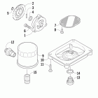700 H1 EFI Oil filter / pump assembly (engine serial no. 0700ad0010...