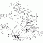 550s EFI Front rack, body panel, and headlight assemblies (red / ...