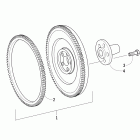 700 Diesel SD Flywheel and crown gear assembly