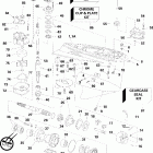 E115FSLSDS Gearcase - pl, sl models