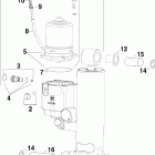 E90DPXSOR Trim & tilt hydraulic assembly (late production)