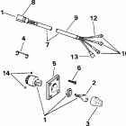 E10RL4SID 4-stroke, rope start, tiller, 20 in shaft Ignition switch & cable - 9.9