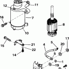 E10RL4SID 4-stroke, rope start, tiller, 20 in shaft Стартер и электромагнитный клапан