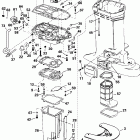 E250FCXSIF FFI, elec start, TNT, 25 in shaft, wht, cntr rotate Кожух Выхлопа