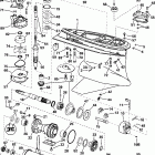 E250FPXSIF FFI, elec start, TNT, 25 in shaft Gearcase - standard rotation - fh - fhl models