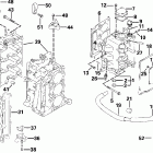 E25PL4SIC 4-Stroke, Elec. Start, TNT, 15 IN. shaft Цилиндр & Картер