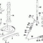 E25TEL4SIC 4-Stroke, Elec. Start, Tiller, 20 IN. shaft Camshaft & valve