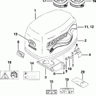 E30TEL4SIC 4-Stroke, Elec. Start, Tiller, 20 IN. shaft КАПОТ ДВИГАТЕЛЯ