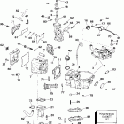 E6R4SIE 4-stroke, rope start, tiller, 15 in shaft Цилиндр & Картер