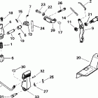 E8R4SIE 4-stroke, rope start, tiller, 15 in shaft Shift & throttle linkage