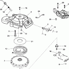 E8RL4SIE 4-stroke, rope start, tiller, 20 in shaft Ручной стартер