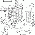 RE150FCSIF FFI, elec start, TNT, 25 in shaft, wht, cntr rotate Цилиндр & Картер