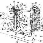 RE150FCSIF FFI, elec start, TNT, 25 in shaft, wht, cntr rotate Hose routing