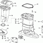 RE150FCSIF FFI, elec start, TNT, 25 in shaft, wht, cntr rotate Кожух Выхлопа
