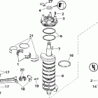 RE225FZSIF FFI, elec start, TNT, 30 in shaft, wht Коленчатый вал & Поршень