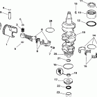 BE35ARSSM 3 Cyl, Rope Start, Tiller, 15 IN. shaft, N/A USA Коленвал и поршни