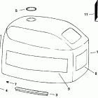 BE35ARSSM 3 Cyl, Rope Start, Tiller, 15 IN. shaft, N/A USA КАПОТ ДВИГАТЕЛЯ